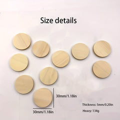 50pcs 5mm Thick Wooden Logs for DIY Projects