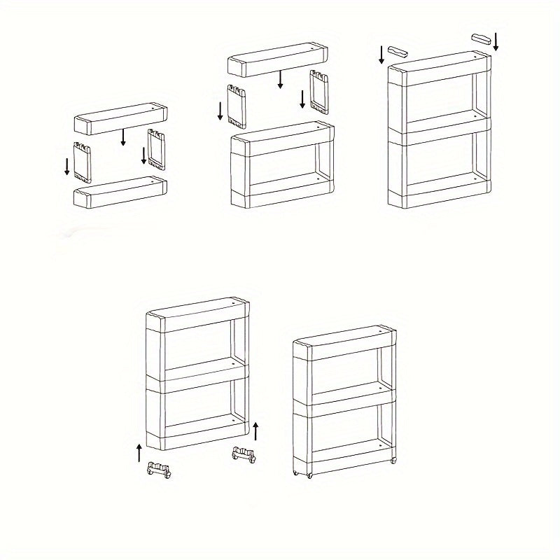 1pc Slot Pulley Storage Rack Multifunctional Plastic Storage Rack