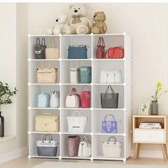 1pc Plastic Foldable Shoe Box Jewelry Storage Rack