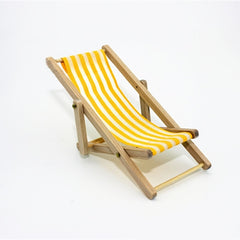 Mini Wooden Beach Chair Doll House Decor 1:12 Scale