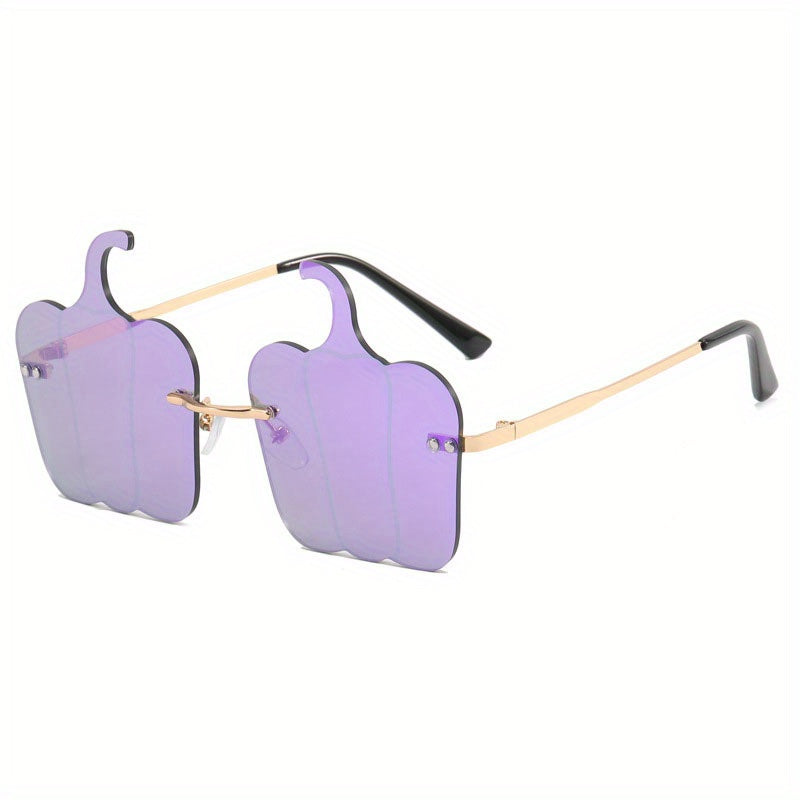 Irregular Rimless Women's Sunglasses Metal Y2K Eyewear