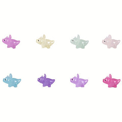8pcs Luminous Dinosaur Resin Crafts Creative Small Ornaments