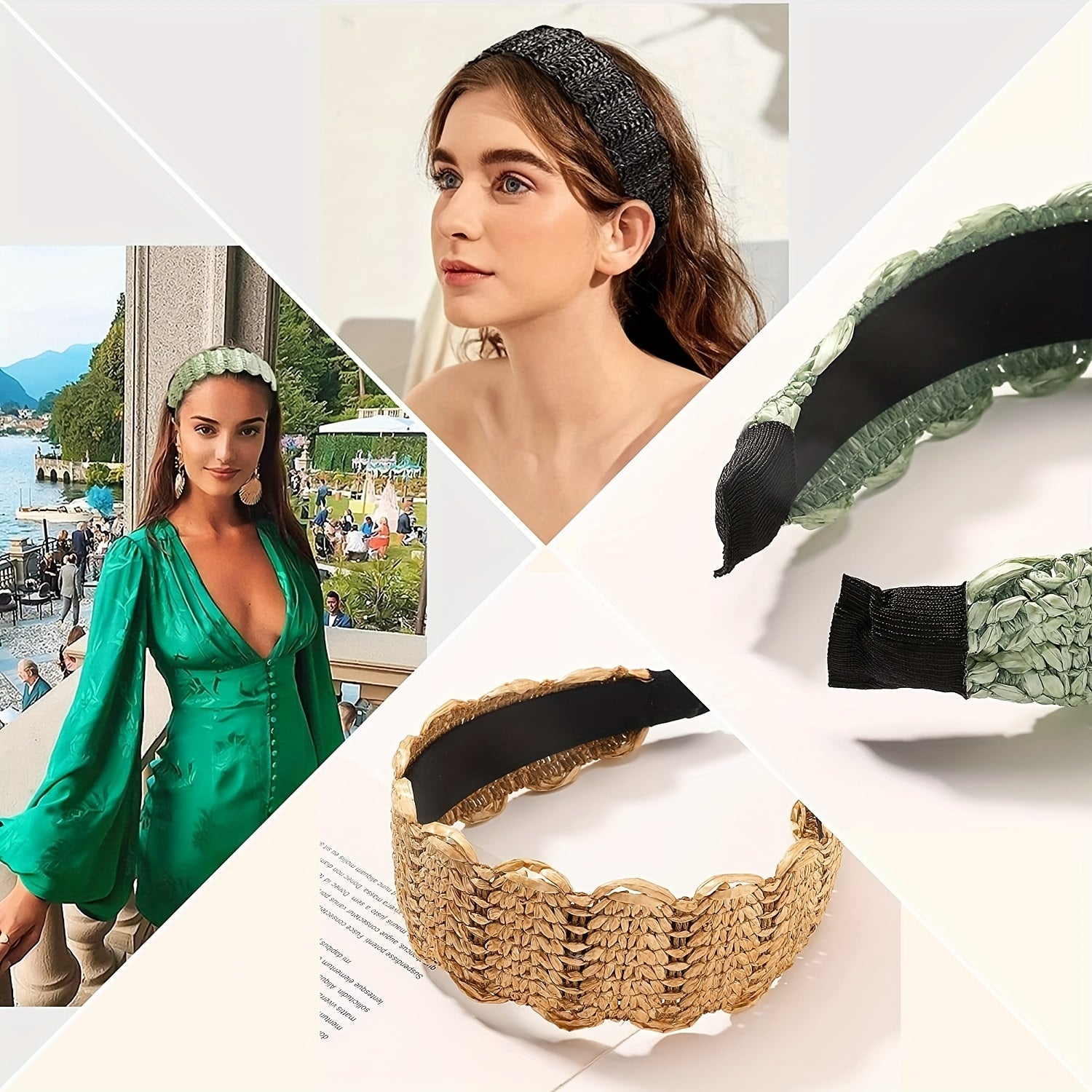 Bohemian Lace Hairband Retro Ethnic Style Wide Brim Head Buckle Hair Accessories