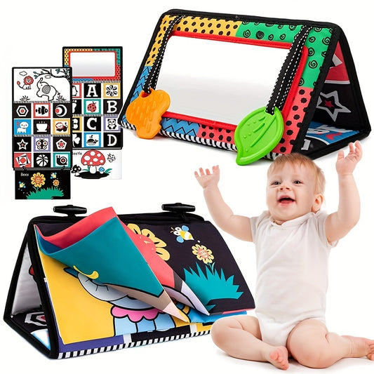 Baby Floor Mirror Toy Teether Sensory Development Crawl Toy