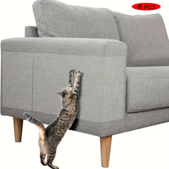 6pcs Cat Scratch Deterrent Tapes Anti Scratching Sticky Tapes