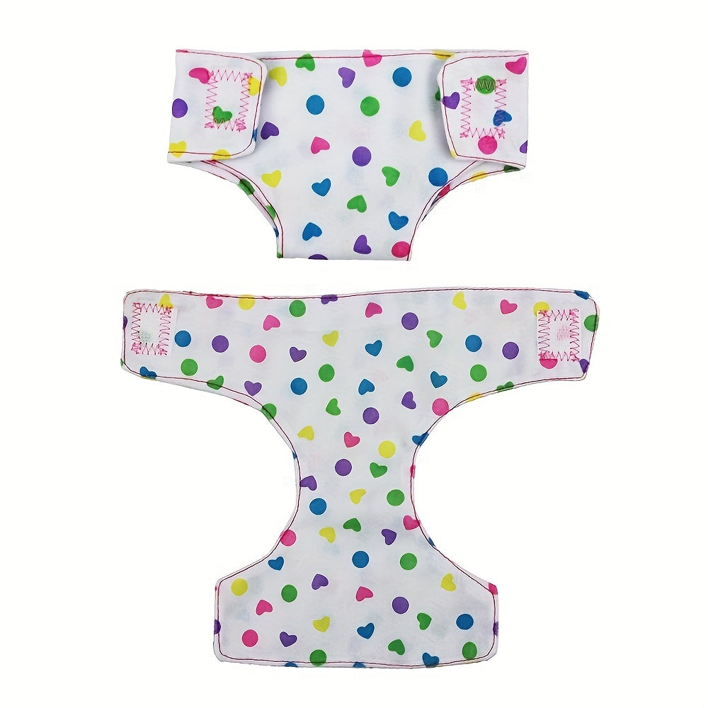 4pcs Doll Diapers & 2pcs Doll Bibs for 35-72cm Baby Dolls