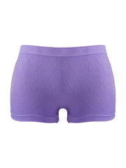 4pcs Floral Textured Boyshort Panties Soft & Comfortable Women's Lingerie