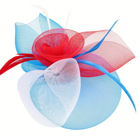 Mesh Faux Feather Ladies Party Headwear