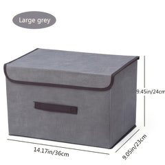 Foldable Dust-proof Storage Box & Basket for Wardrobe Clothes Books Toys