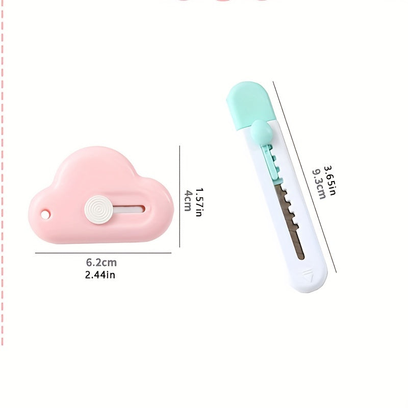 3pcs Mini Utility Portable Express Package Student Office Paper Cutting