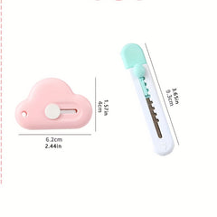3pcs Mini Utility Portable Express Package Student Office Paper Cutting