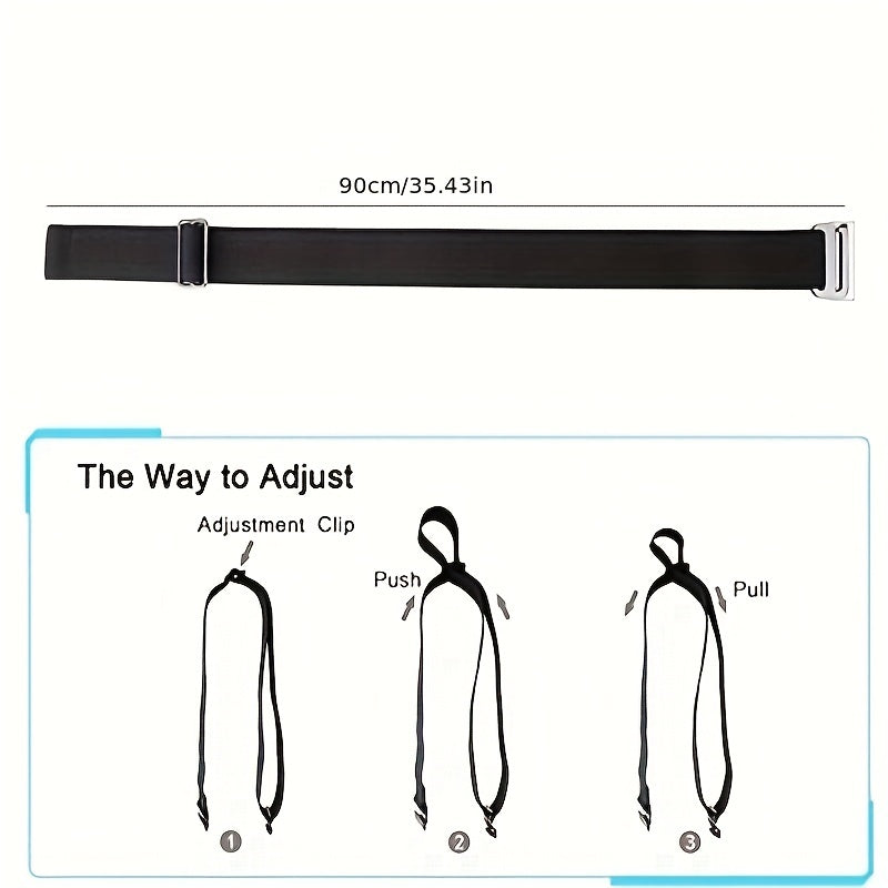 No Show Stretch Belt Invisible Elastic Web Strap Flat Buckle Jeans Pants Dresses