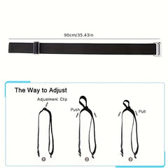 No Show Stretch Belt Invisible Elastic Web Strap Flat Buckle Jeans Pants Dresses