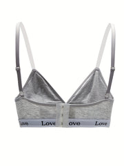 Letter Print Yoga Bra Workout Sports Bra Women's Activewear