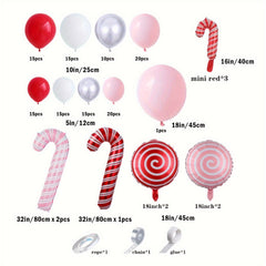 Red Pink Christmas Balloon Arch Set Candy Party Decoration Supplies