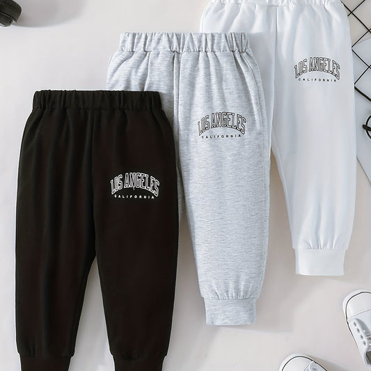 Baby Boy's Letter Print Trousers Comfy Casual Pants