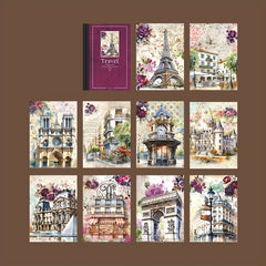 30 Pcs Retro Travel Theme Diary Collage Paper 12.4x8In, 17.7In