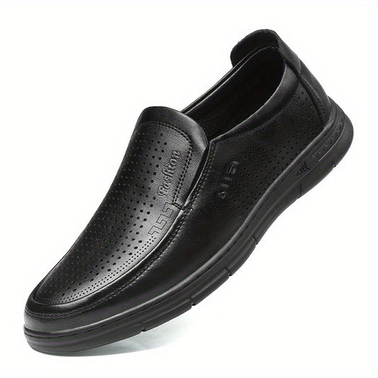 Men's Leather Dress Loafer Shoes Comfy Slip-On Shoes
