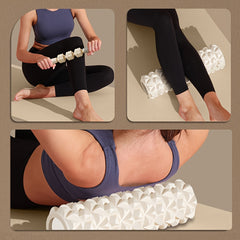 Yoga Training Kit: 3 Wheels Roller, Massage Column, Leg Clamps