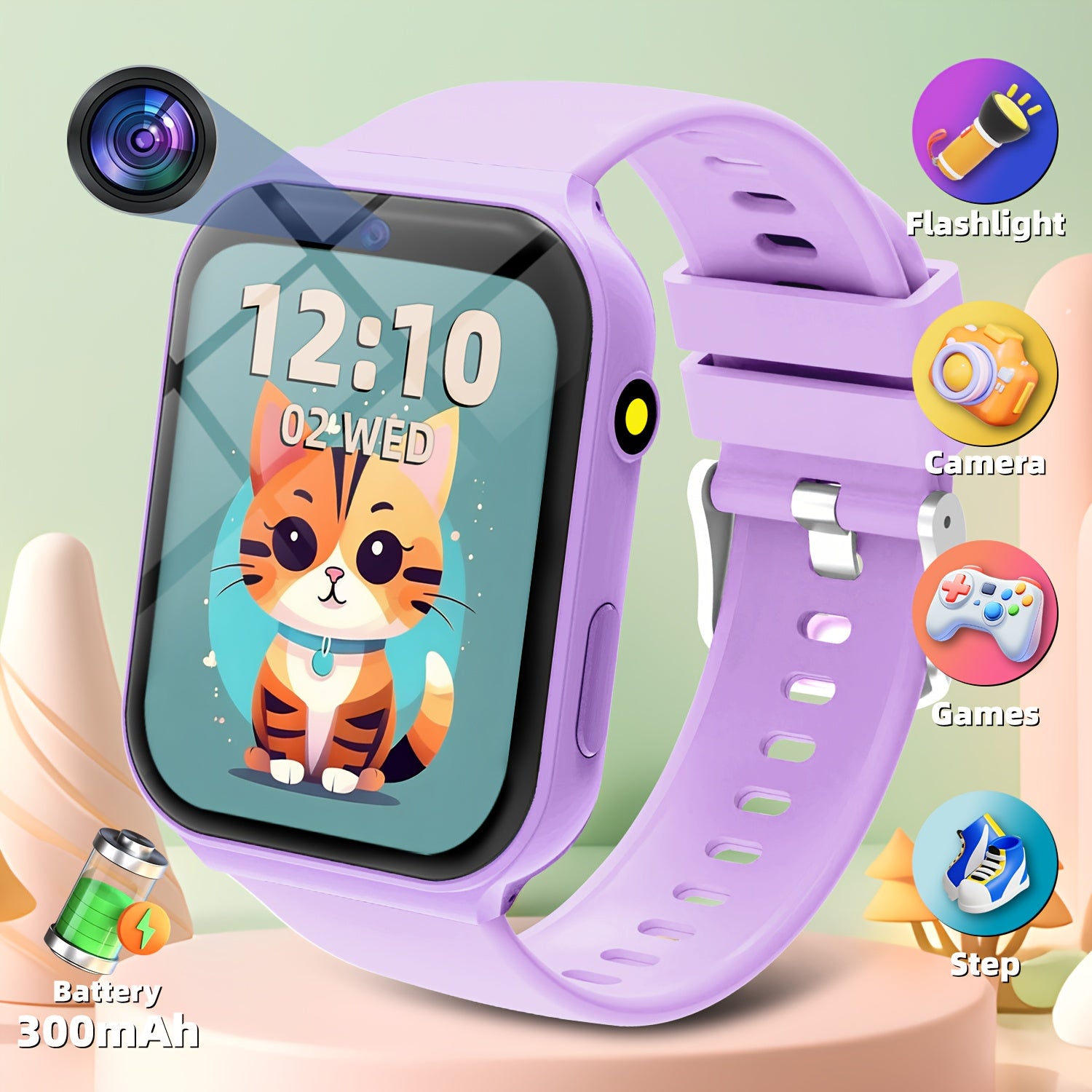 SIMSONPRO Youngsters Smart Watch with Touch Screen Camera Flashlight