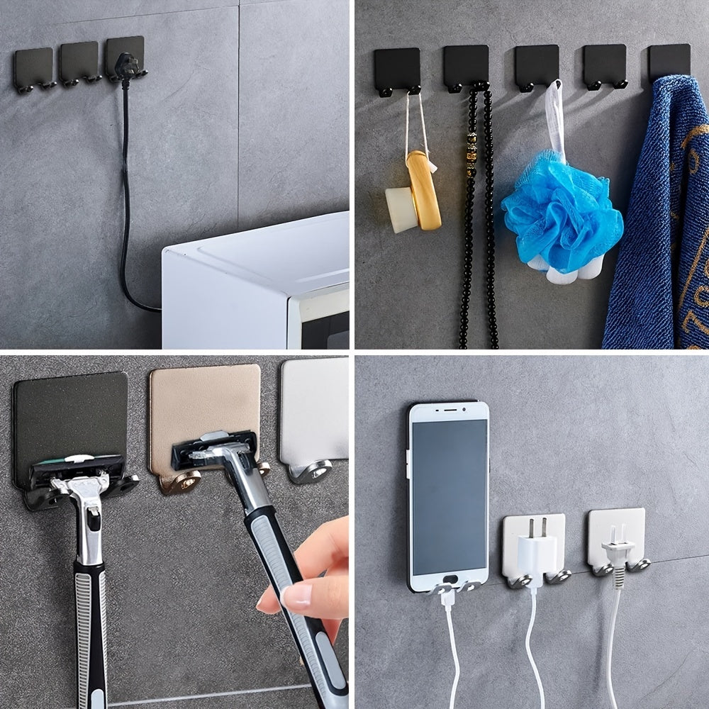 3pcs Punch Razor Holder Storage Hook Space Aluminum Bathroom Accessories