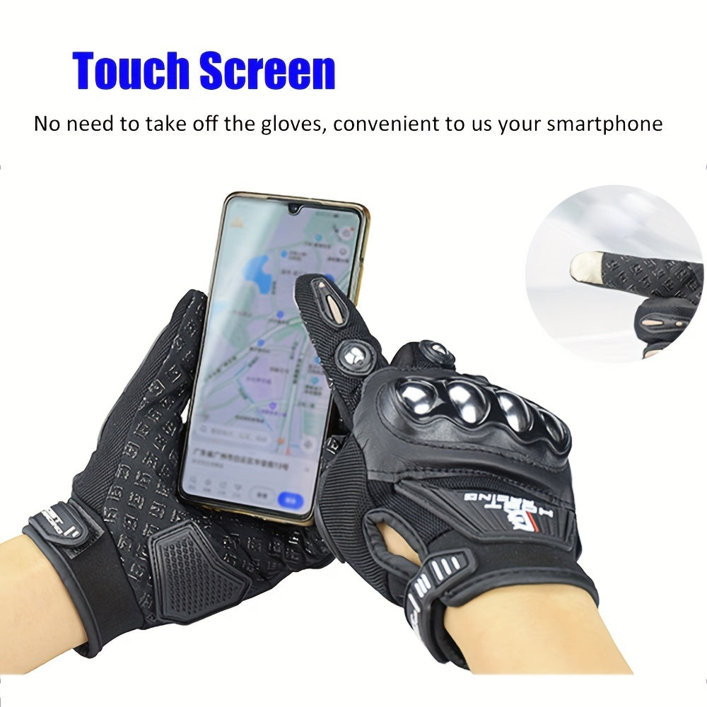 Durable Breathable Motorcycle Gloves Touchscreen Compatible