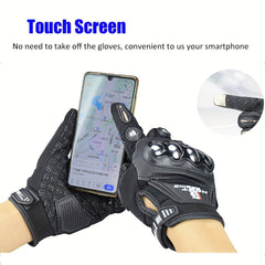 Durable Breathable Motorcycle Gloves Touchscreen Compatible