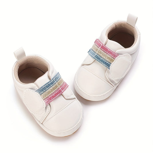 Rainbow Sneakers For Baby Girls Lightweight Walking Shoes For Spring