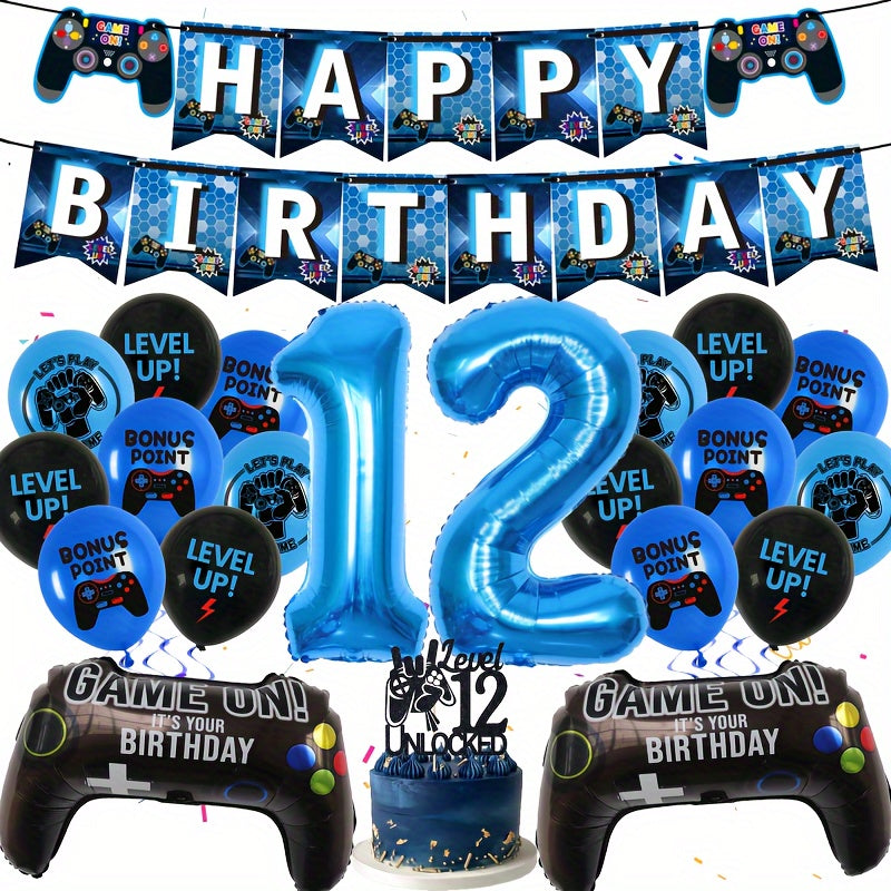 Video Game Birthday Decorations Gaming Theme Party Balloons For Gamer Fans