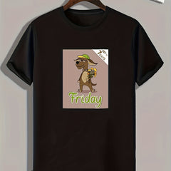 Dog Print Men's Graphic T shirt for Summer