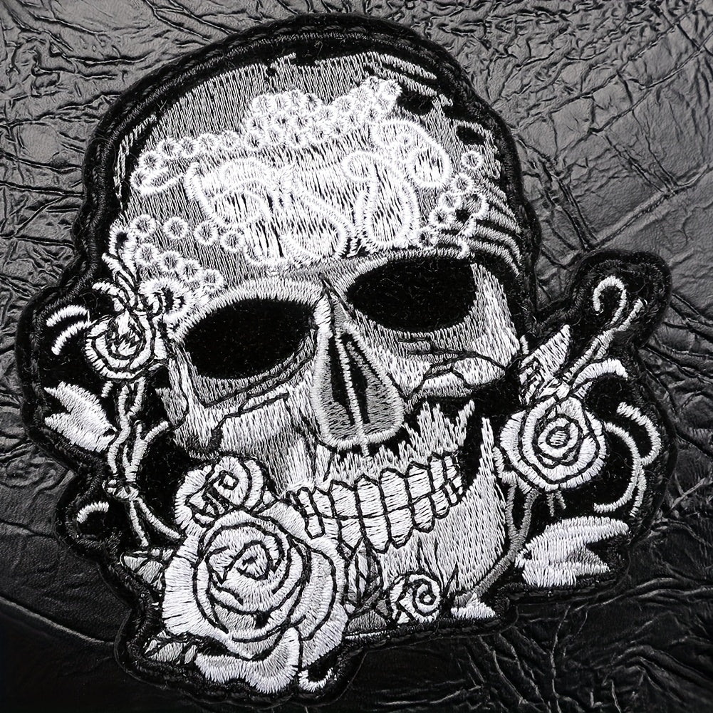 Gothic Punk Style Ghost Skull Embroidery Backpack