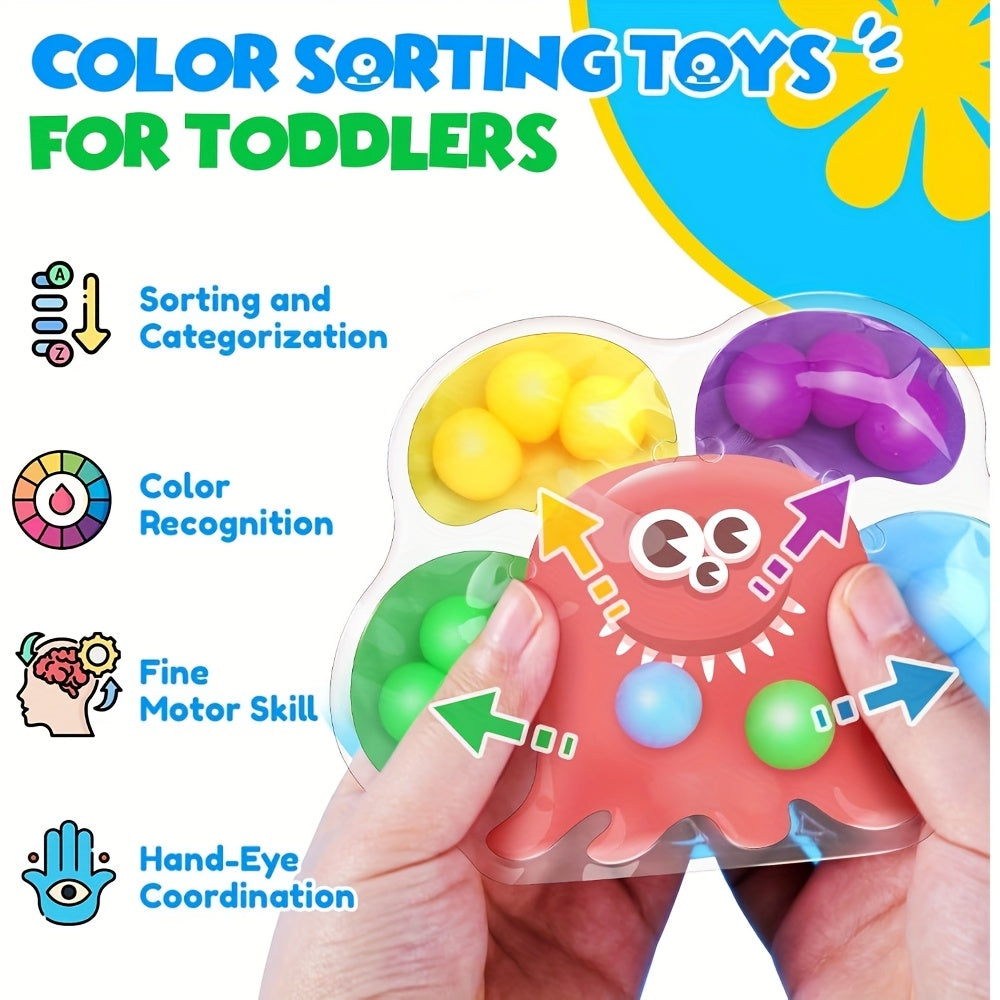 2pcs Monster Squeeze Toys Sensory Play & Fine Motor Skills Fun