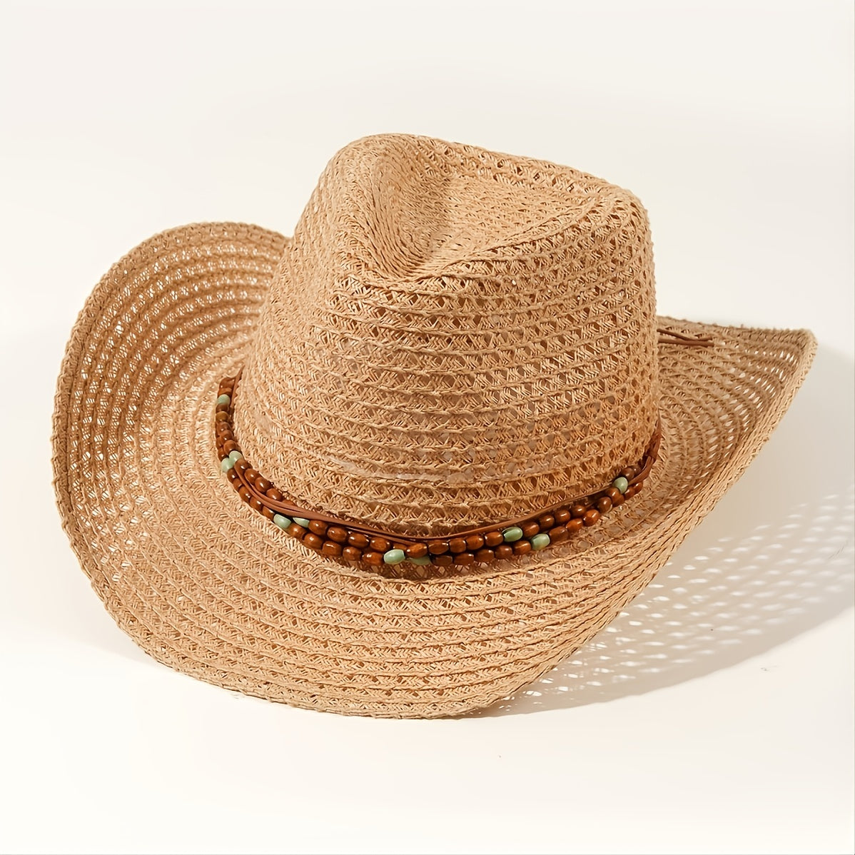 AKEGAMN Unisex Wide Brim Panama Straw Sun Hat For Men And Women, White