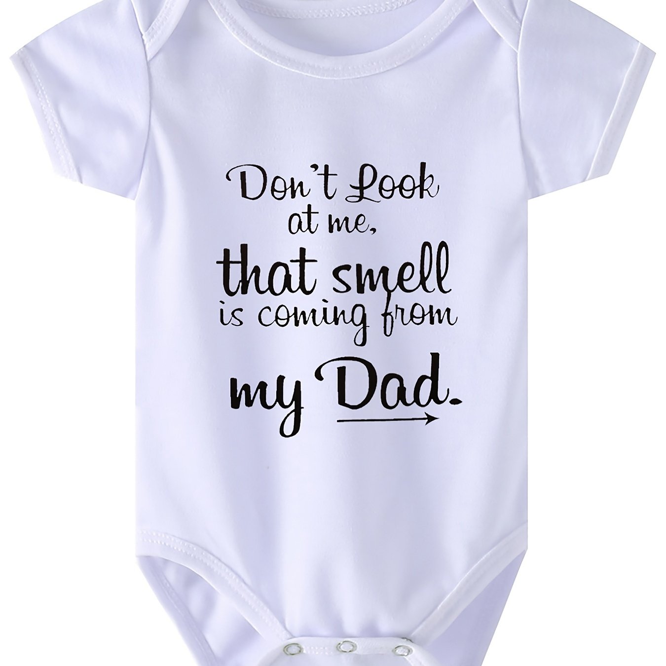 Girls Letter Print Short Sleeve Onesie - Pregnancy Announcement