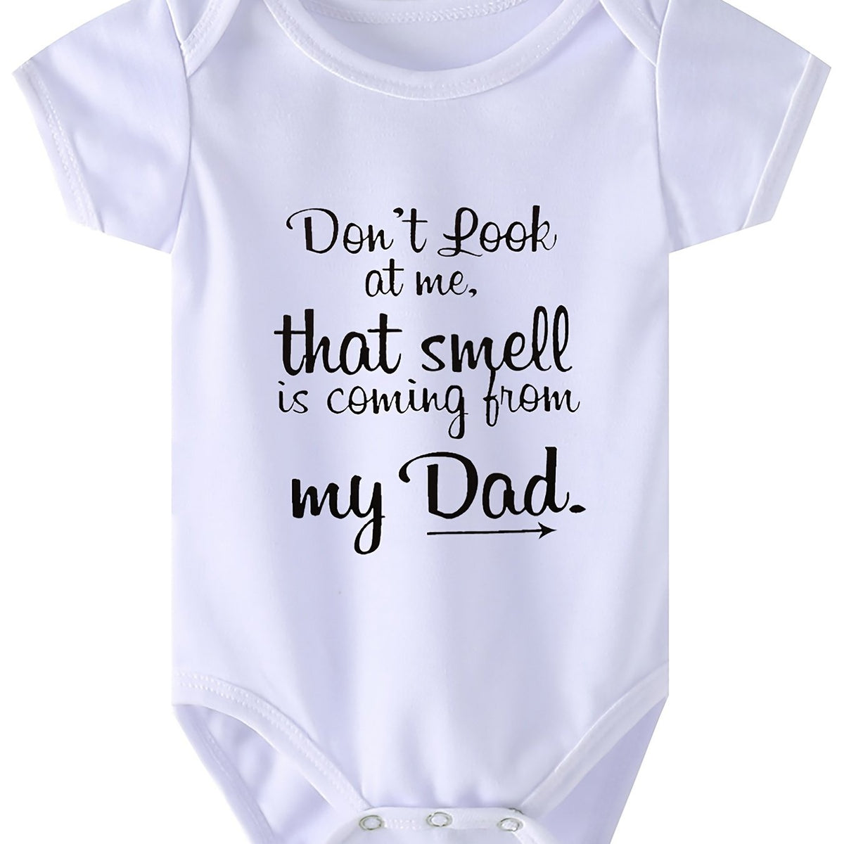 Girls Letter Print Short Sleeve Onesie - Pregnancy Announcement