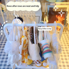 12pcs Doll Clothes Rack Set for Doll Clothes and Jewelry Storage