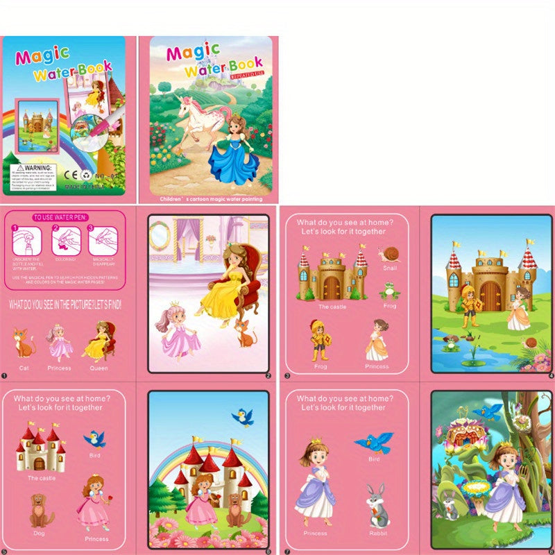 Reusable Water Painting Book for Kids - Fun and Educational Gift