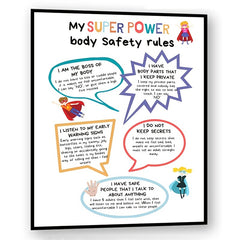 Body Safety Rules Poster for Kids