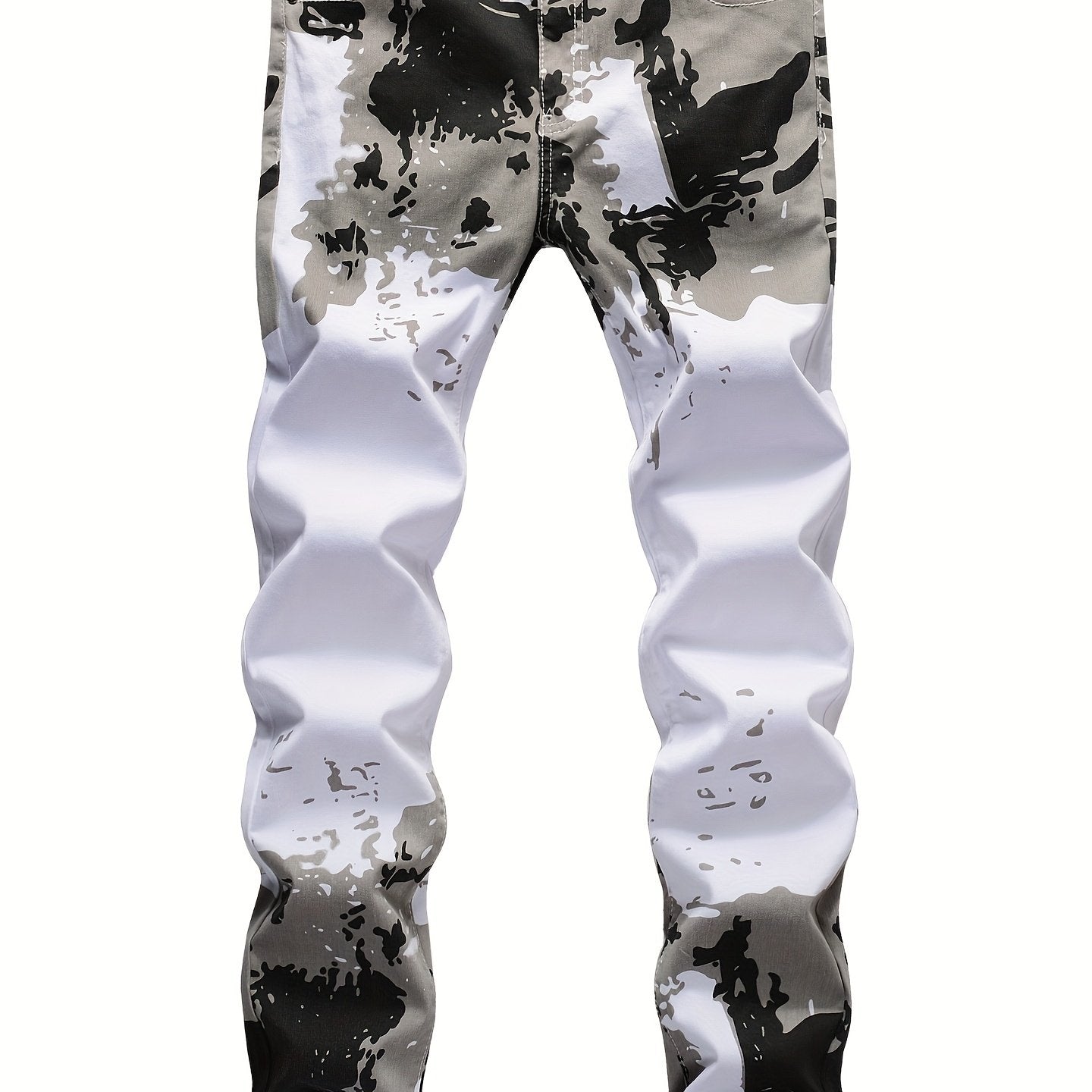 Men's Camo Jeans - Stretch Slim Fit Trousers for Outdoor Hiking