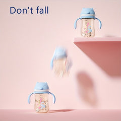 Kids Learning Cup with Straw Anti-fall Leak-Proof Duckbill Bottle