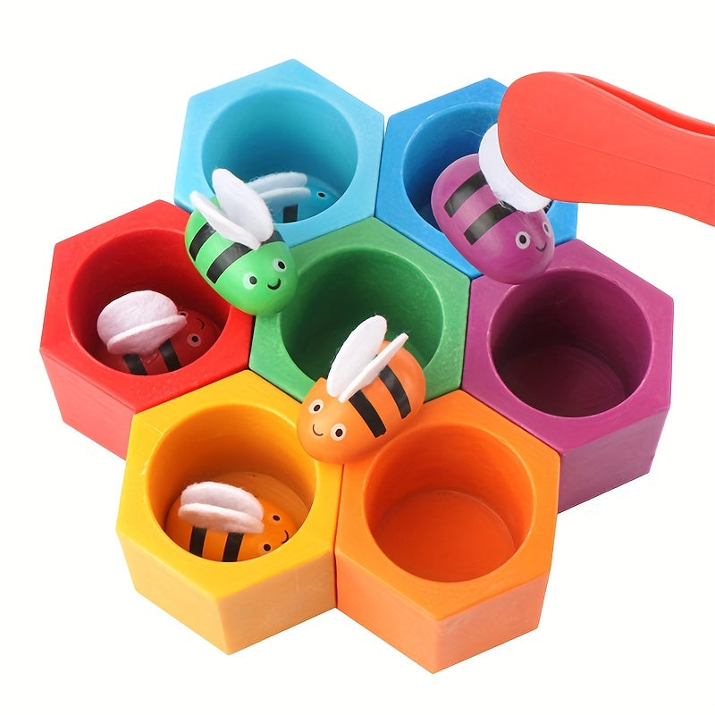 Wooden Little Bee Catching Game for Kids