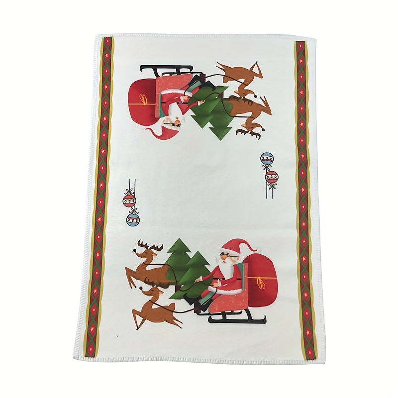 Christmas Pattern Fingertip Towel Soft Absorbent Hand Wipe