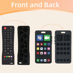 Kids Teething Toy Phone Silicone Chew Stick for Christmas Halloween Easter