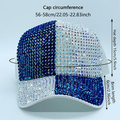 Sparkly Rhinestone Baseball Cap for Women