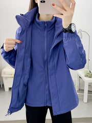 3 in 1 Solid Punch Jacket Casual Waterproof Windproof Jacket