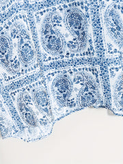  Boho Cover Up Women's Plus Paisley & Scarf Print
