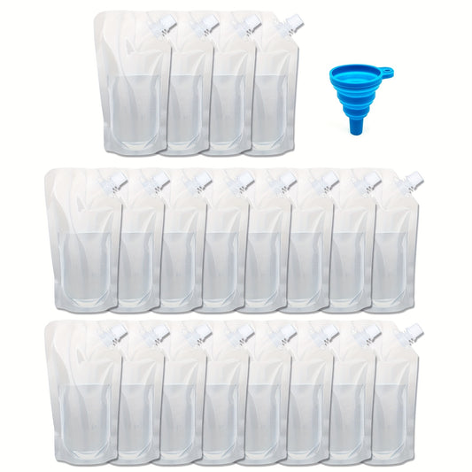 20pcs Reusable Drinking Flask Cruise Pouch Concealable Plastic Bags 16 Oz