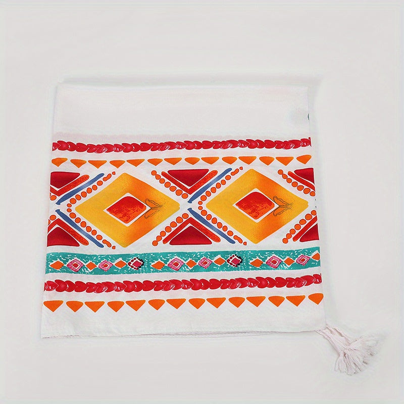 Ethnic Style Cotton and Linen Travel Scarf - Sunscreen Silk Shawl