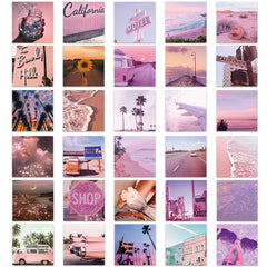 116pcs Purple Pink Photo Stickers Notebook Ipad Decoration