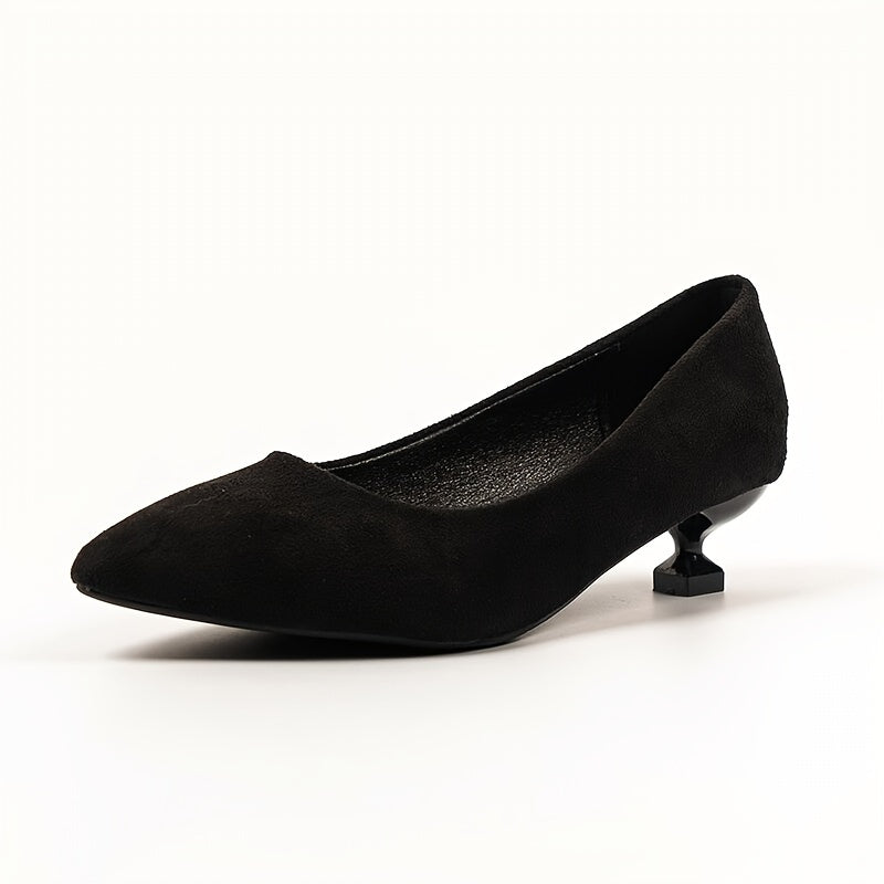 Women's Pointed Toe Kitten Heels Soft Sole Slip On Low Heels